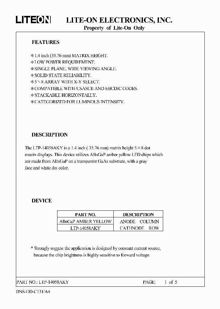 LTP-14058AKY_3173444.PDF Datasheet