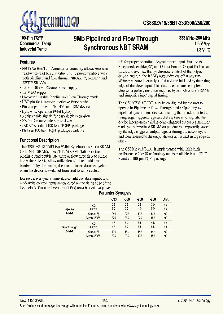 GS880ZV18BT-300_3329661.PDF Datasheet