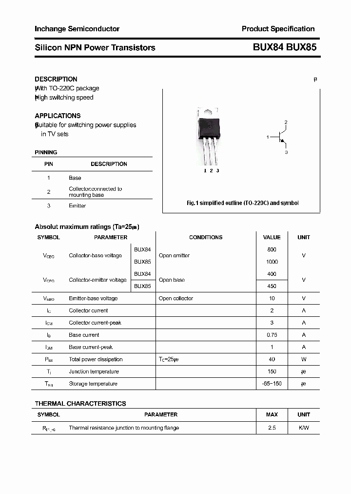 BUX85_3381277.PDF Datasheet