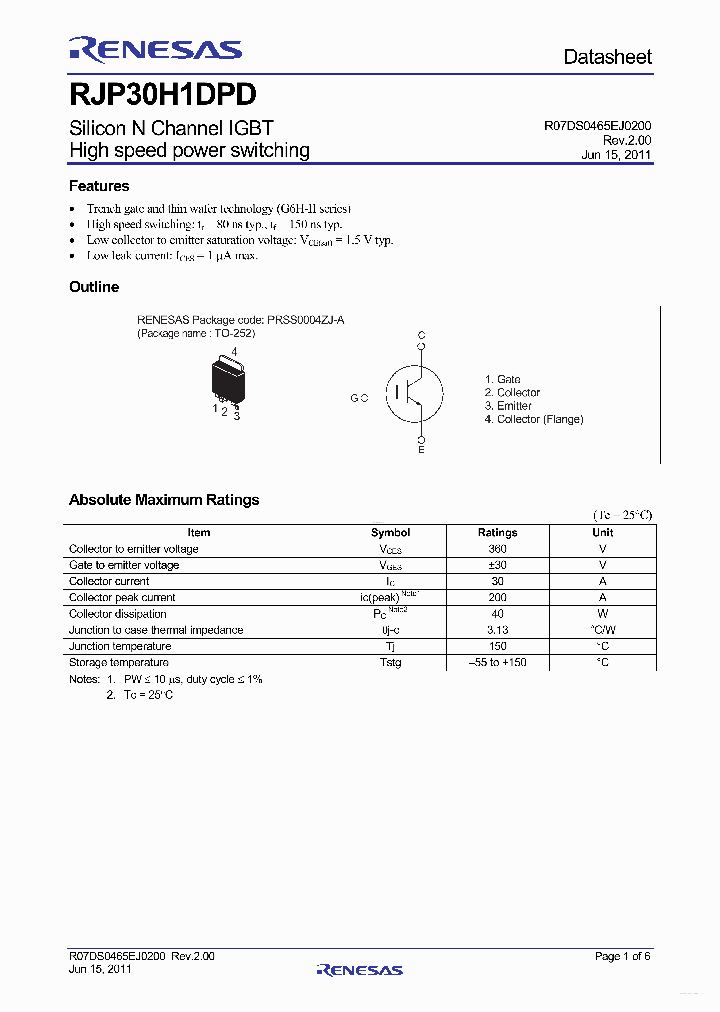 RJP30H1DPD_3834475.PDF Datasheet