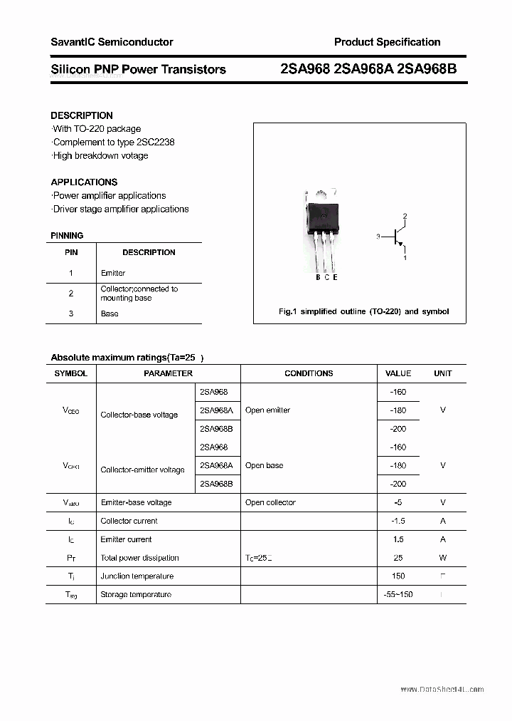 2SA968A_4031226.PDF Datasheet