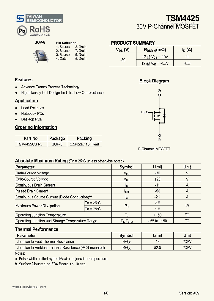 TSM4425_4098335.PDF Datasheet