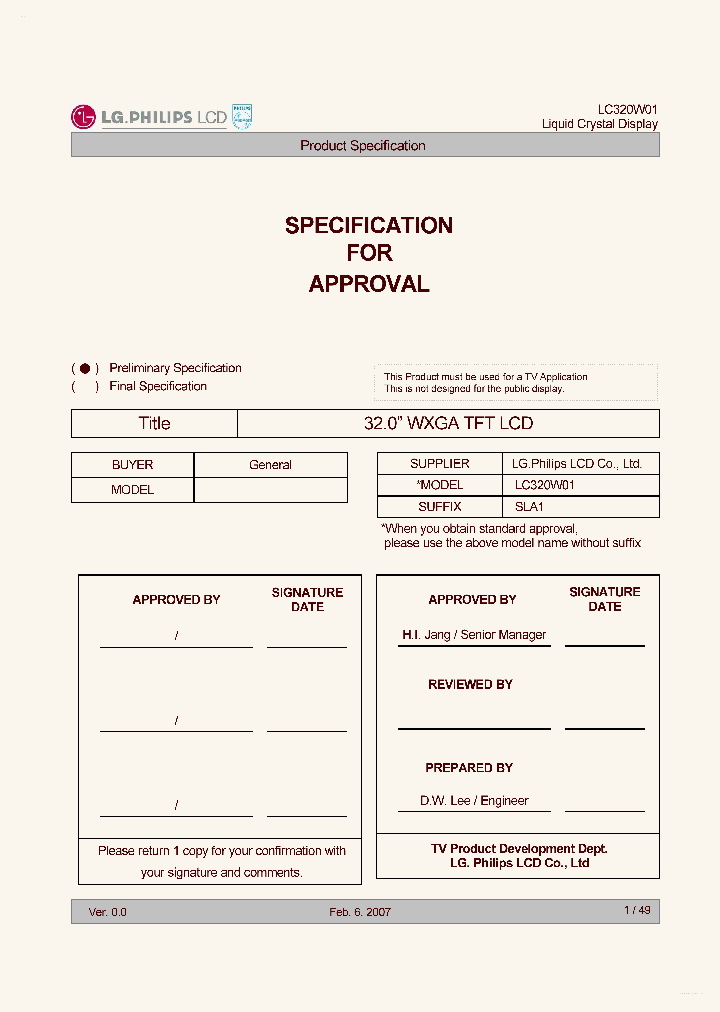 LC320W01-SLA1_4150293.PDF Datasheet