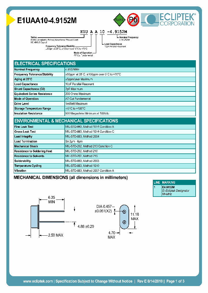 E1UAA10-49152M_4072029.PDF Datasheet