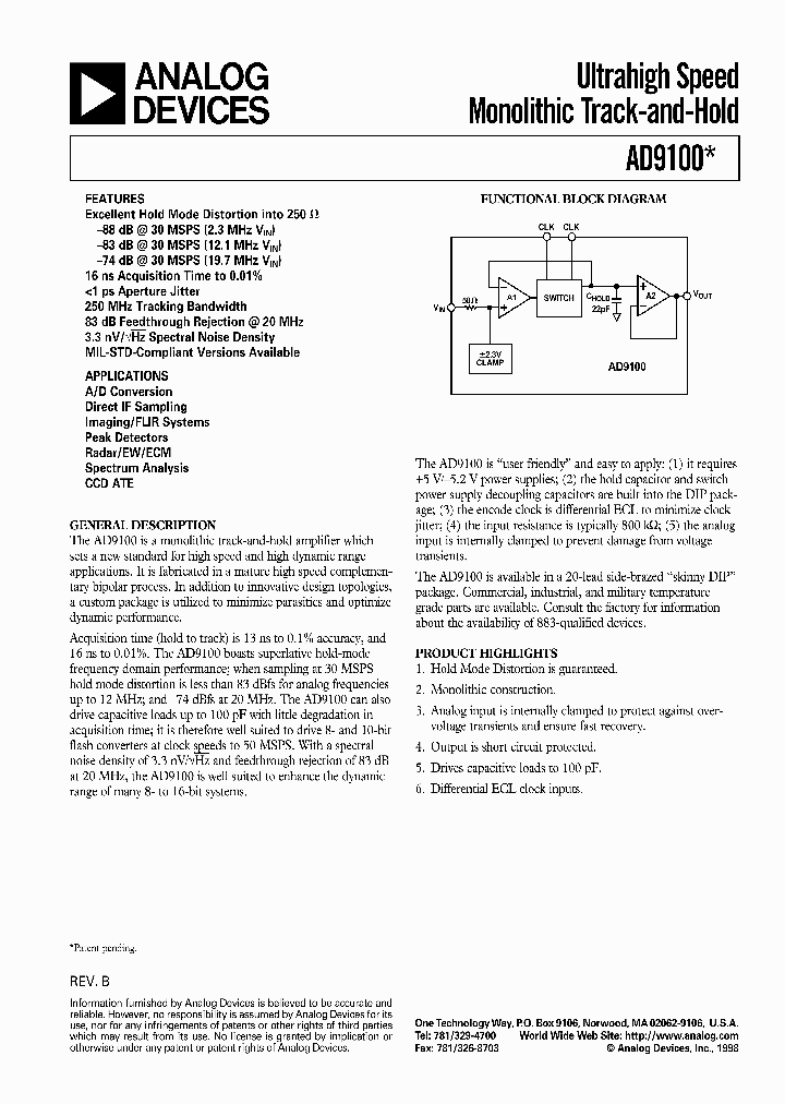 AD9100JD_4191773.PDF Datasheet