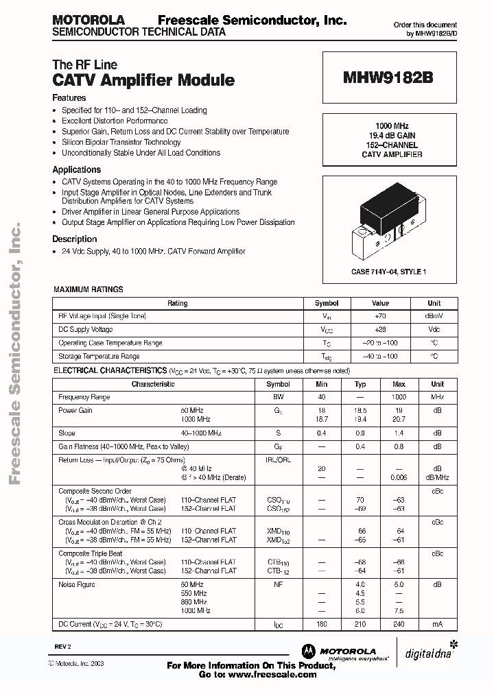 MHW9182B_4301562.PDF Datasheet