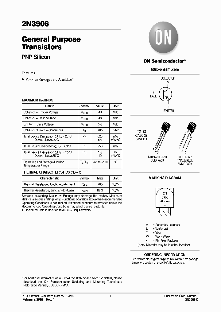 2N3906RLRPG_4317108.PDF Datasheet