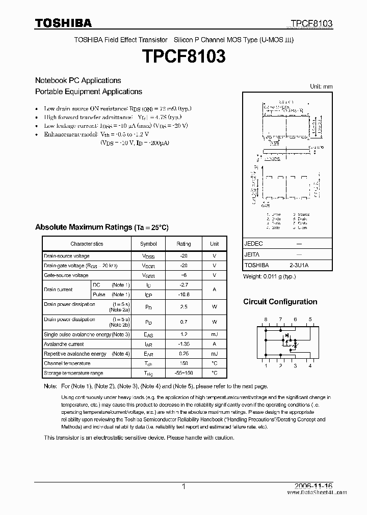 TPCF8103_4540817.PDF Datasheet