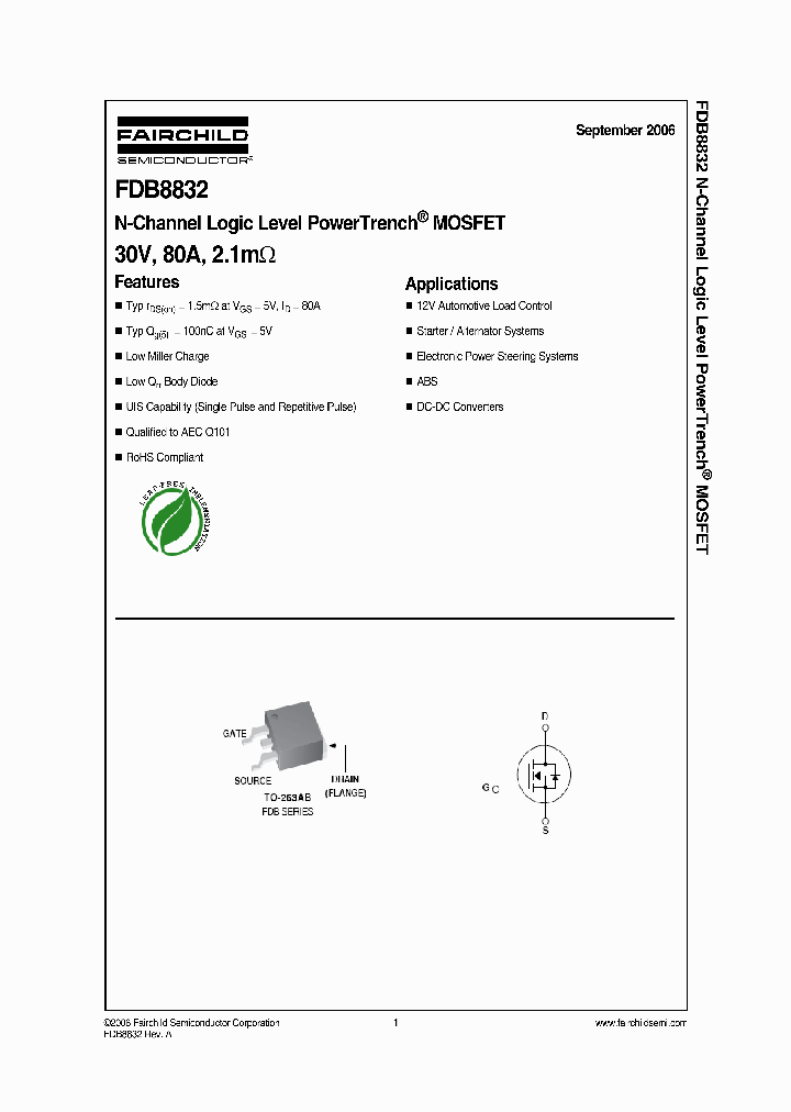 FDB8832_4562618.PDF Datasheet