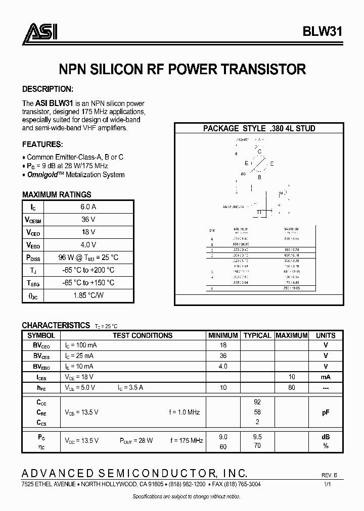 BLW3107_4642025.PDF Datasheet