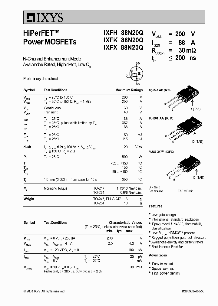 IXFK88N20Q_4685632.PDF Datasheet