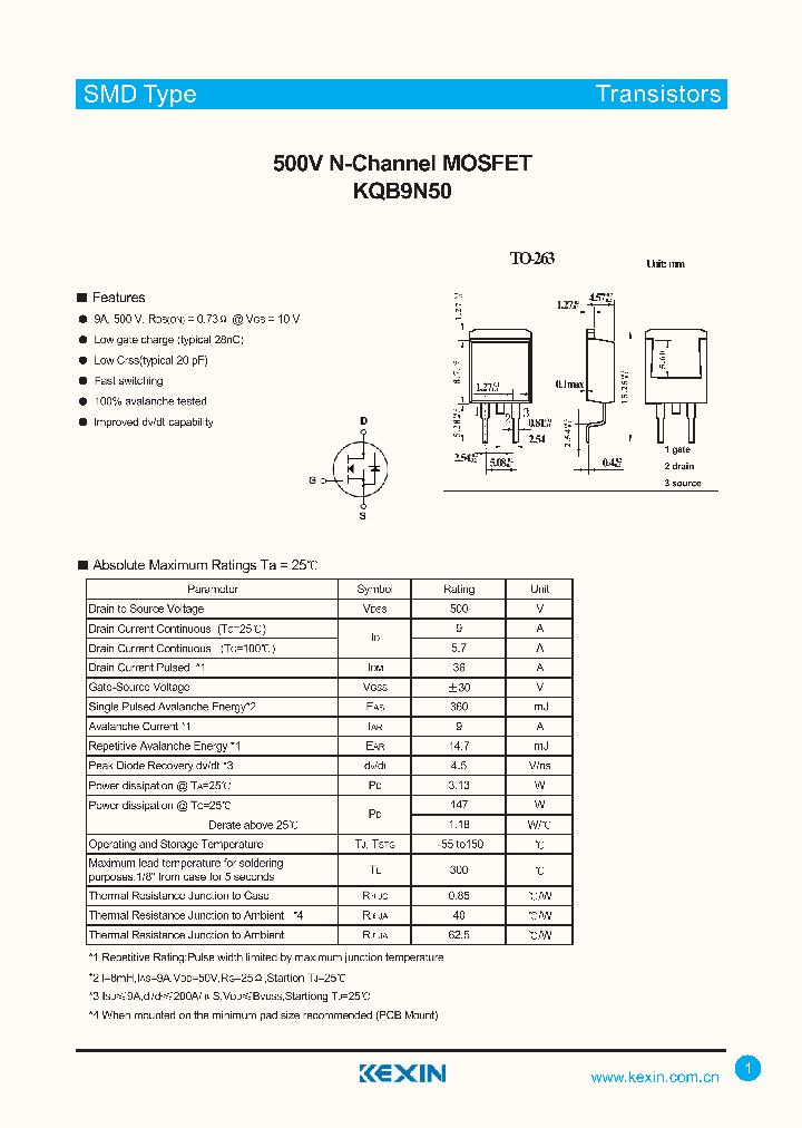 KQB9N50_4812410.PDF Datasheet