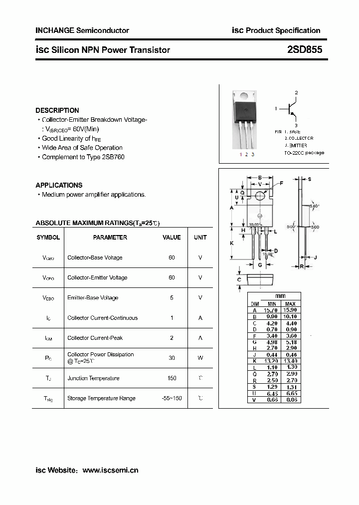 2SD855_4815584.PDF Datasheet