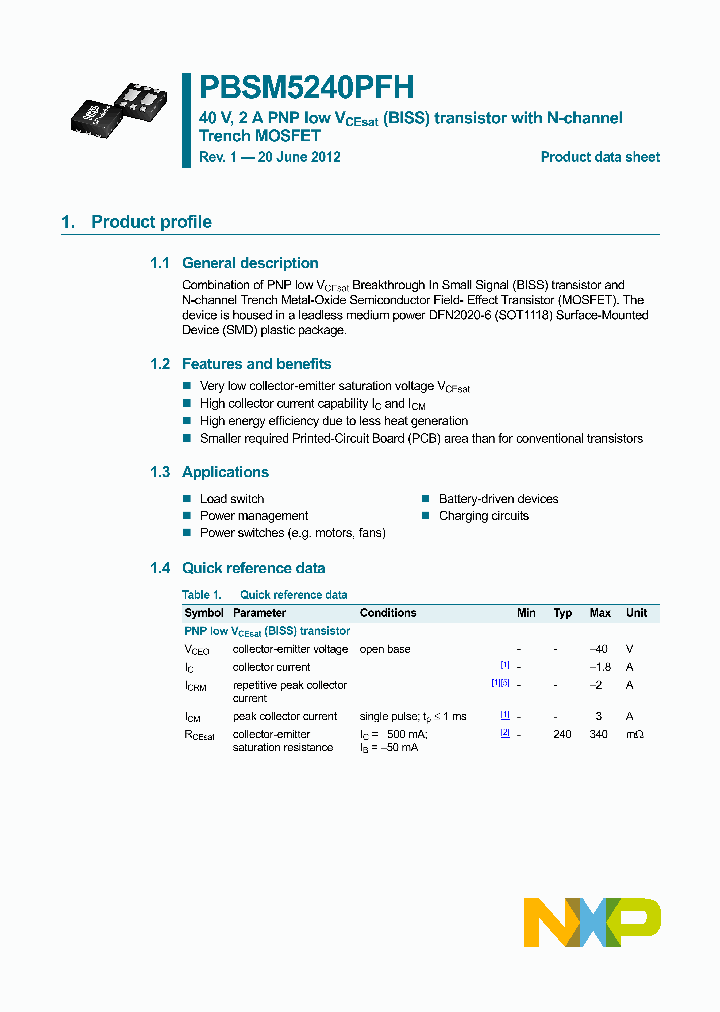 PBSM5240PFH_4994989.PDF Datasheet