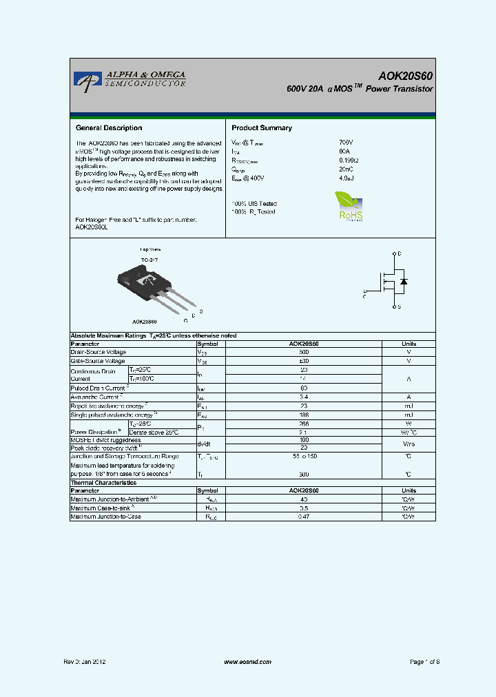 AOK20S60_5327314.PDF Datasheet