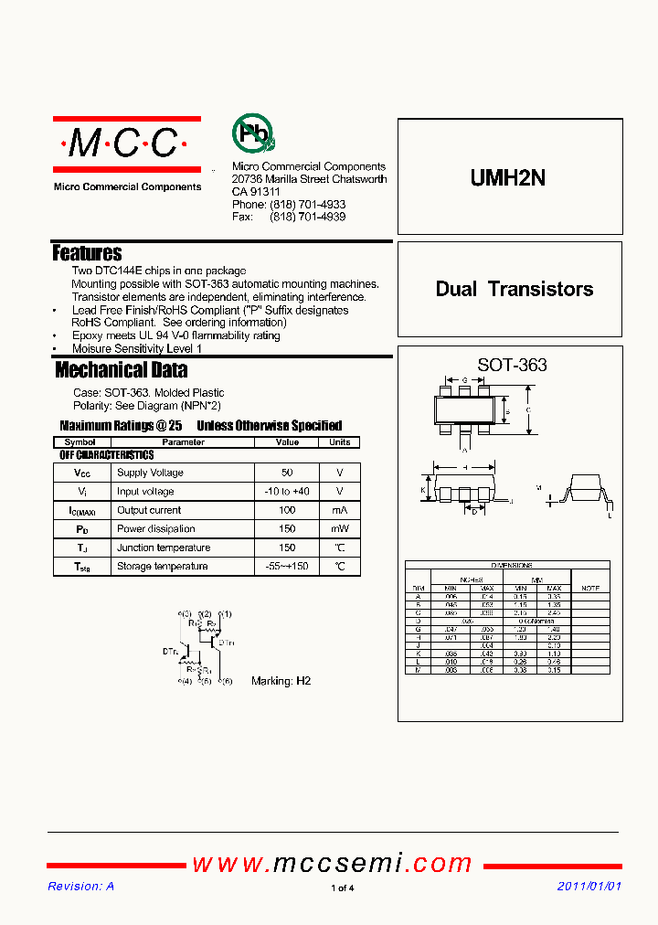 UMH2N11_5352089.PDF Datasheet