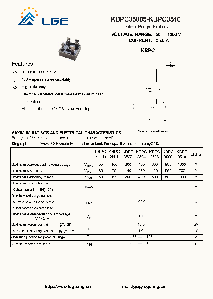 KBPC3510_5428773.PDF Datasheet