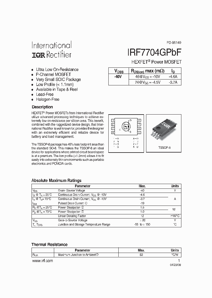 IRF7704GPBF_5517962.PDF Datasheet