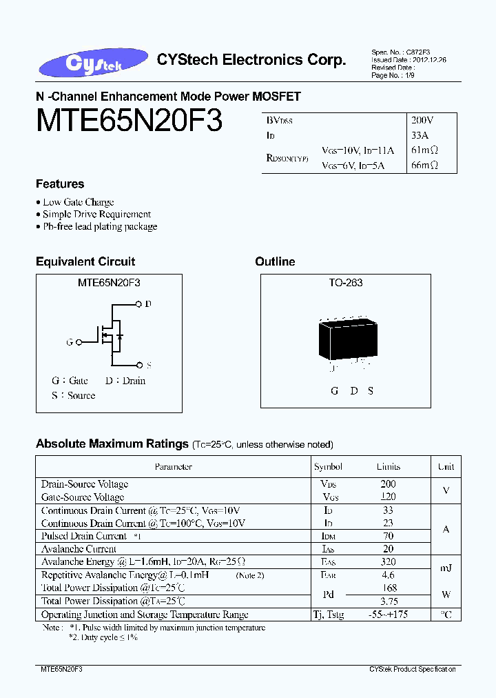 MTE65N20F3_5532536.PDF Datasheet