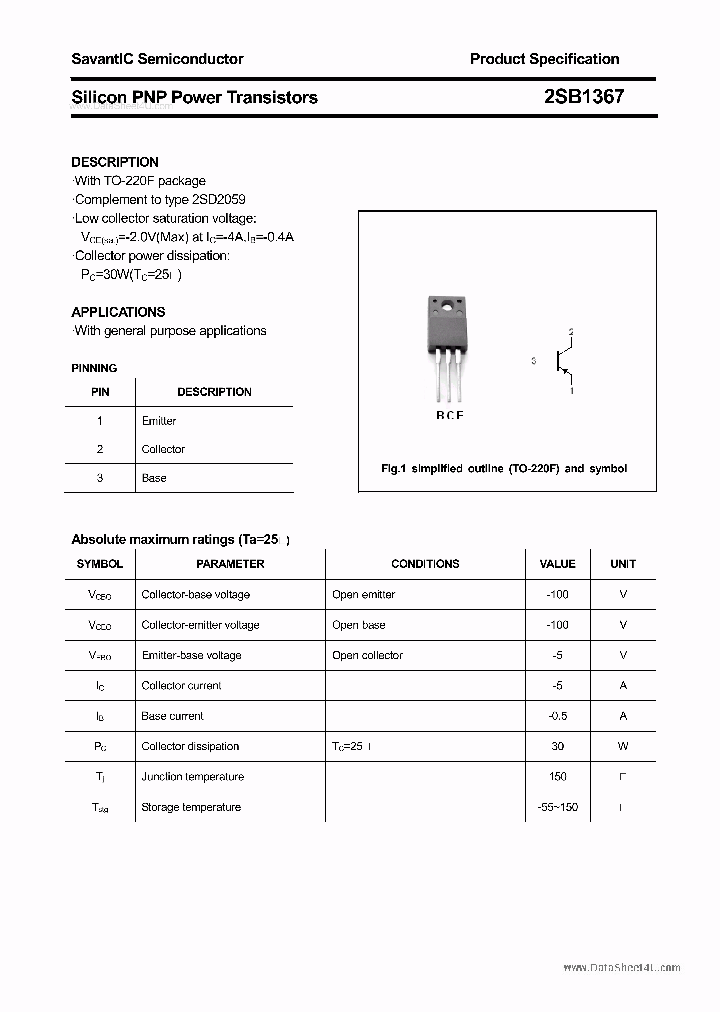 2SB1367_6115263.PDF Datasheet