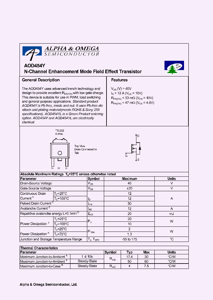 AOD454Y_6206799.PDF Datasheet