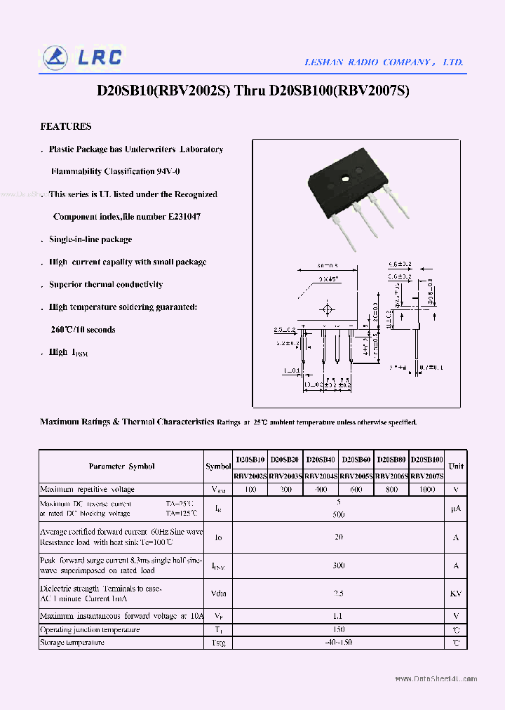 D20SB10_6226389.PDF Datasheet