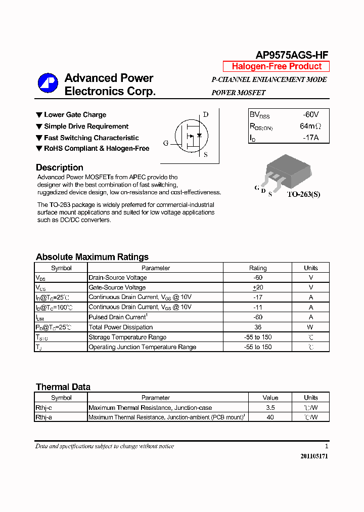 AP9575AGS-HF_6386449.PDF Datasheet