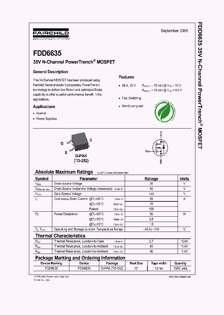 FDD6635_6465710.PDF Datasheet