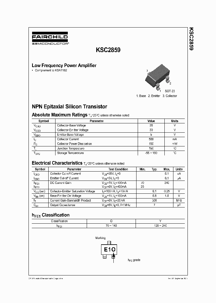 KSC2859YMTF_6514792.PDF Datasheet