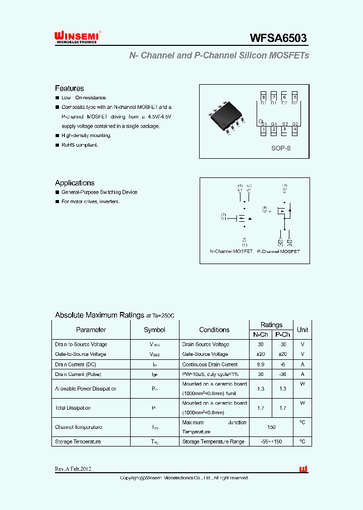 WFSA6503_6519030.PDF Datasheet