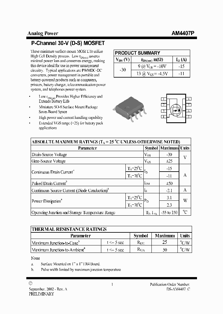 AM4407P_6565729.PDF Datasheet