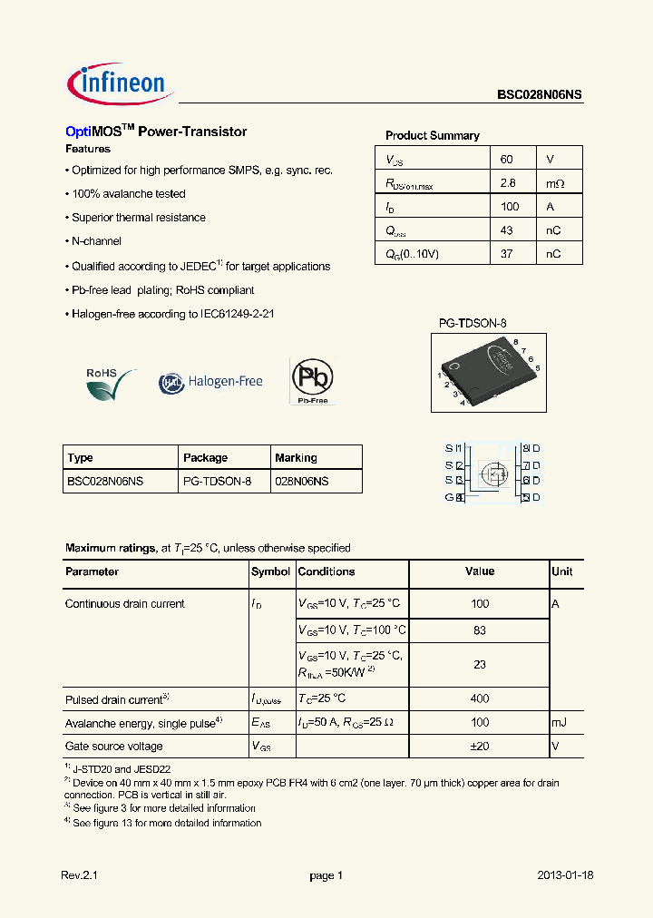 BSC028N06NSATMA1_6601499.PDF Datasheet