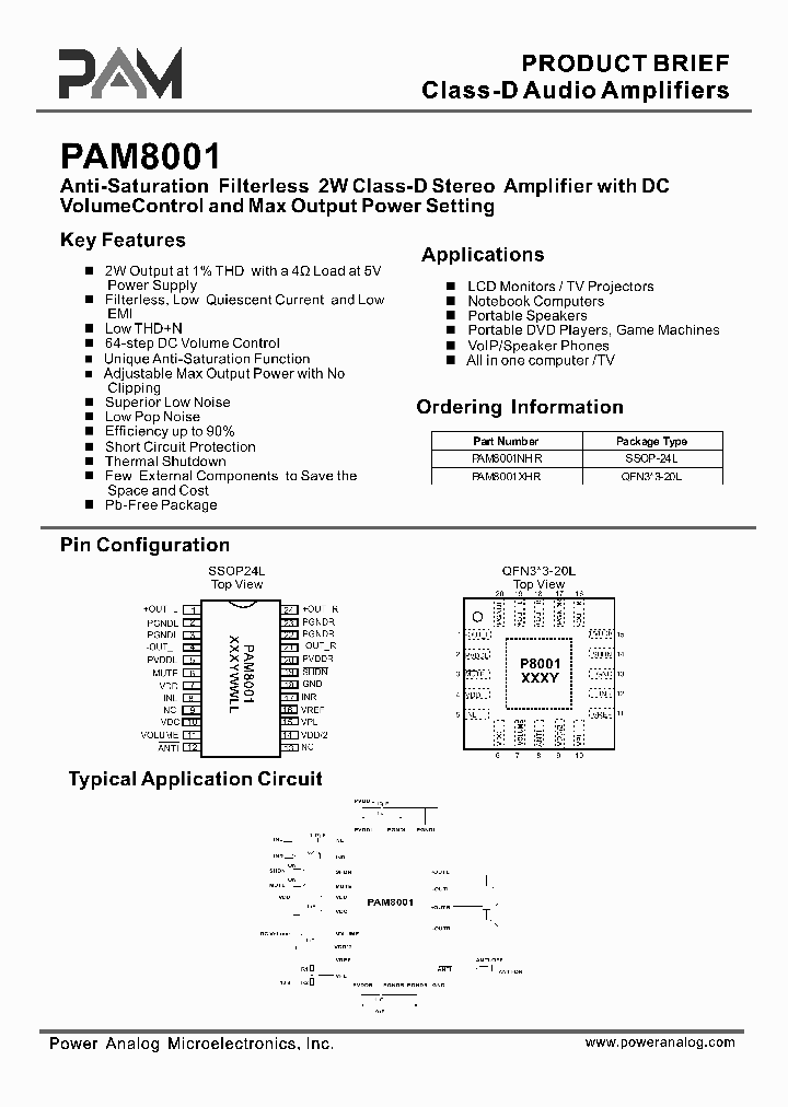 PAM8001_6936863.PDF Datasheet