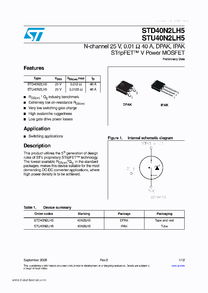 STU40N2LH5_6958881.PDF Datasheet