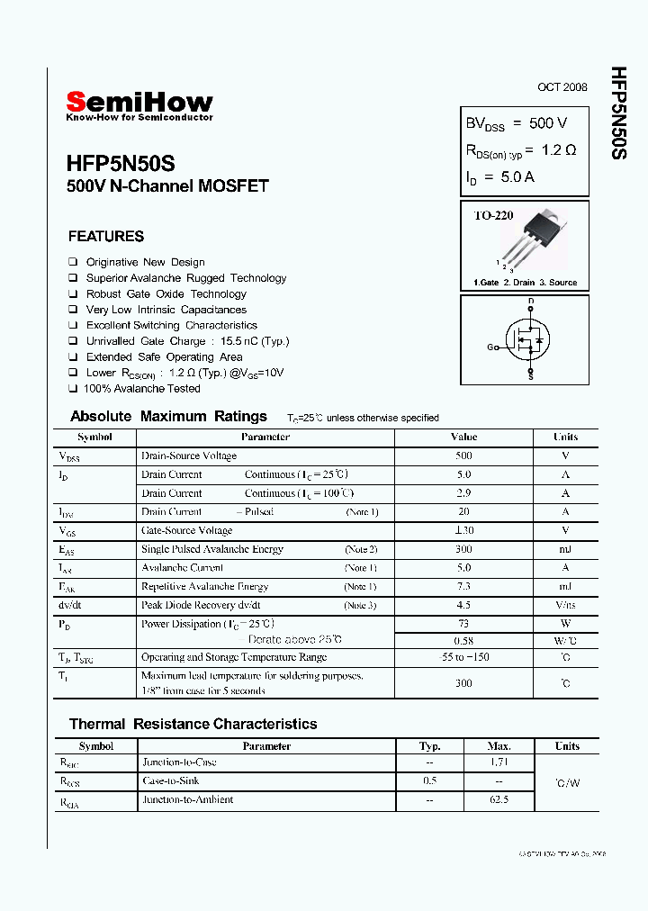 HFP5N50S_6981777.PDF Datasheet