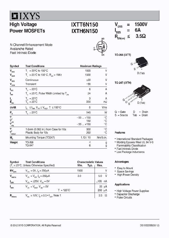 IXTT6N150_7013939.PDF Datasheet