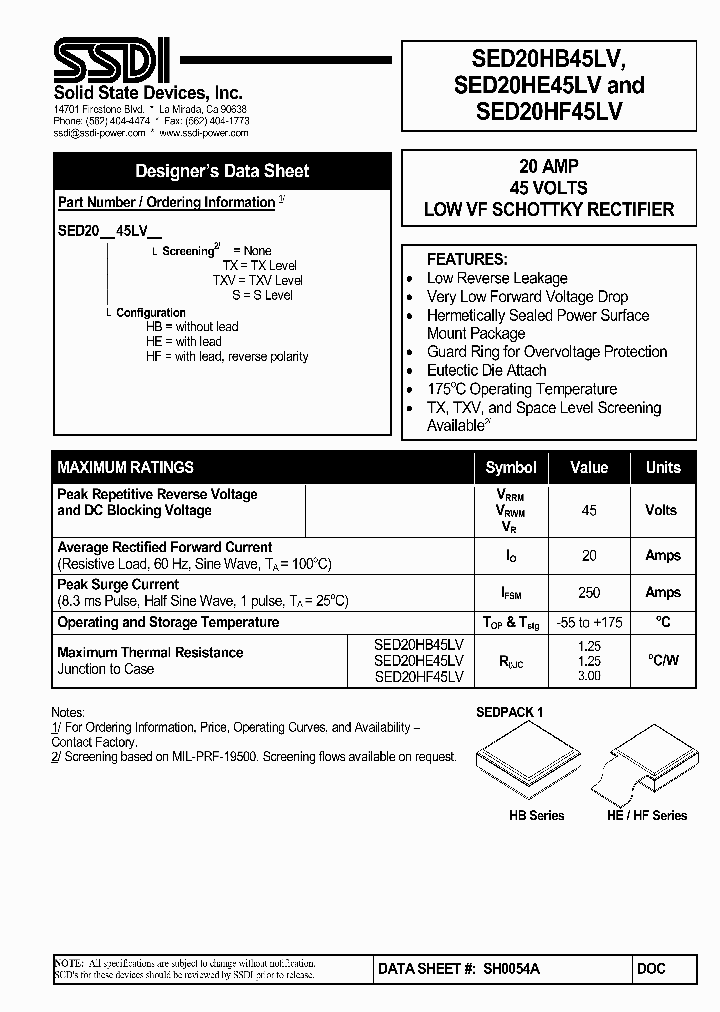 SED20HB45LVTX_7159775.PDF Datasheet