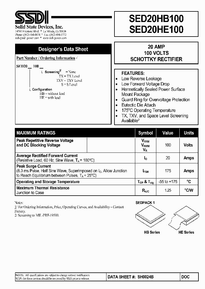 SED20HB100S_7159772.PDF Datasheet