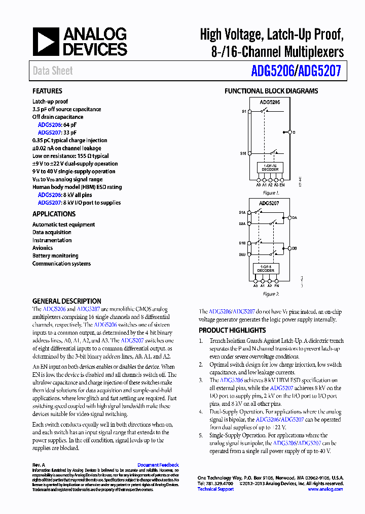 ADG5206BRUZ_7616236.PDF Datasheet