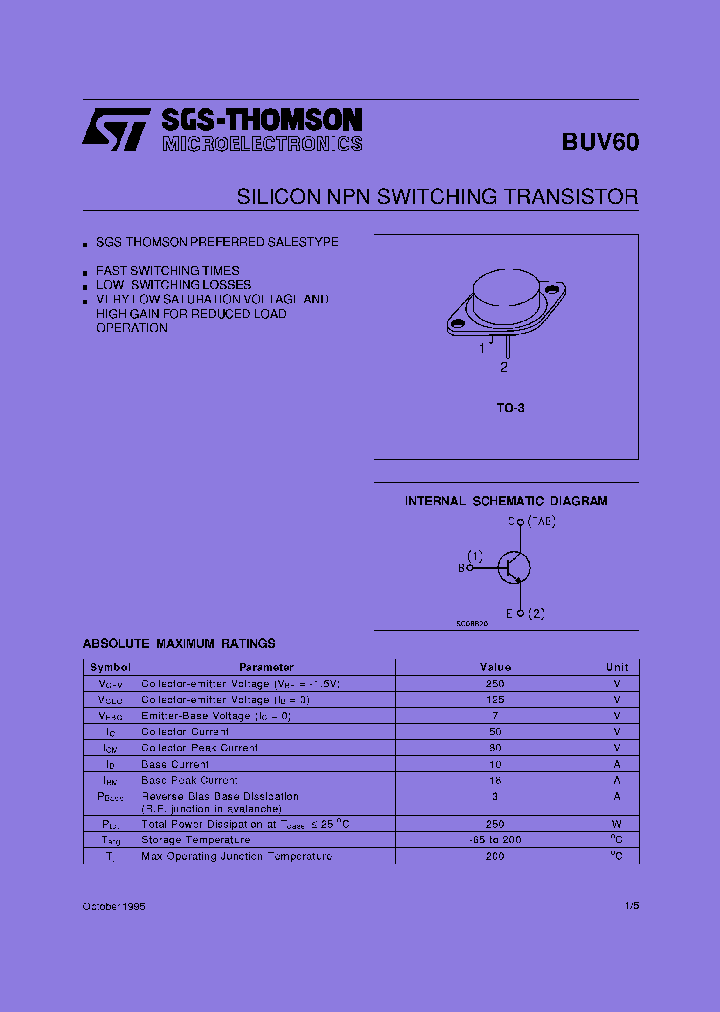 BUV60_7694303.PDF Datasheet