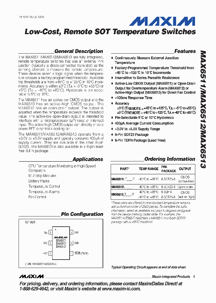 MAX6513TT105_7748696.PDF Datasheet