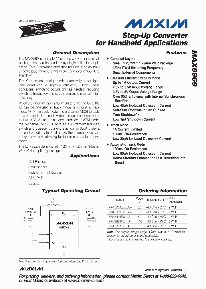 MAX8969_7818301.PDF Datasheet