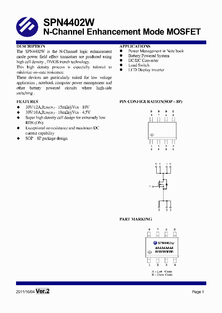 SPN4402W_7785629.PDF Datasheet