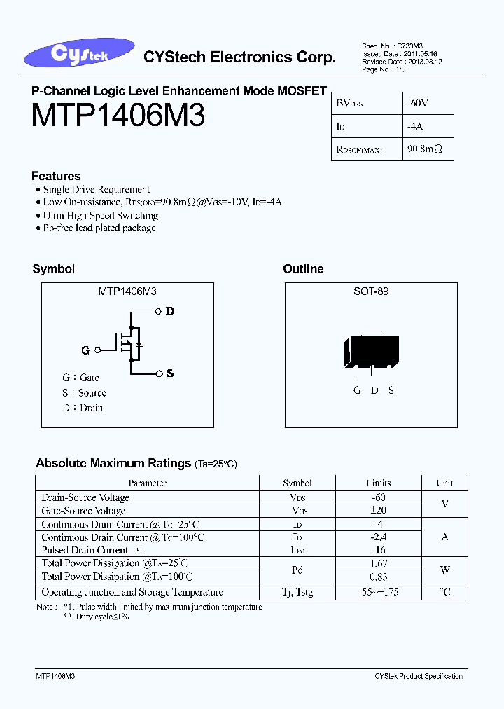 MTP1406M3_7766847.PDF Datasheet