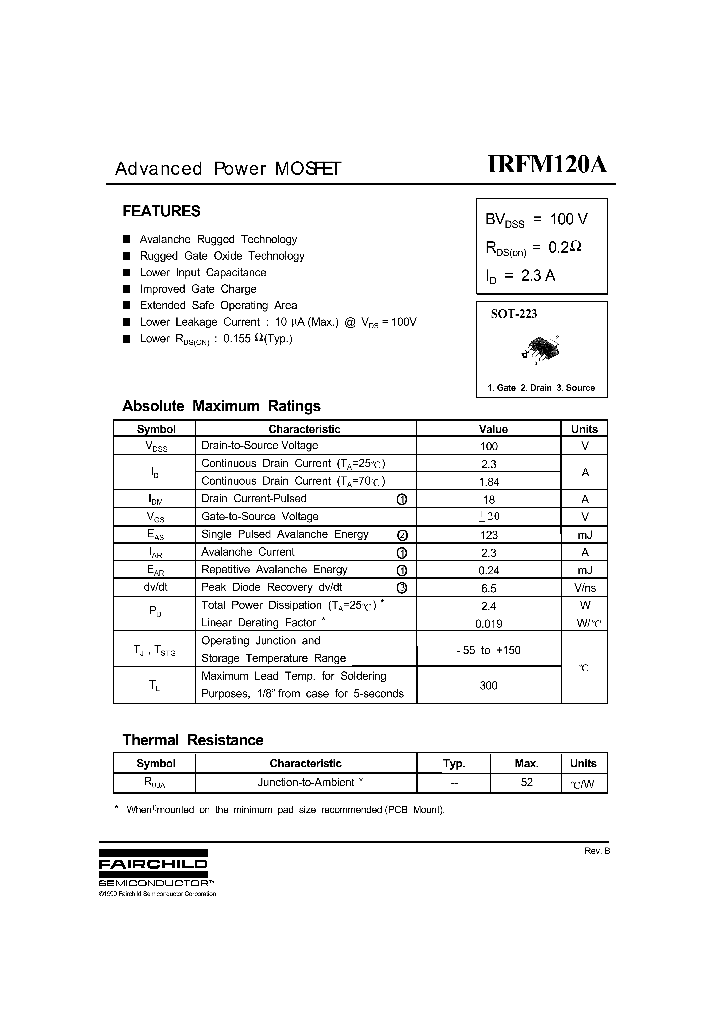 IRFM120ATFNL_7949277.PDF Datasheet