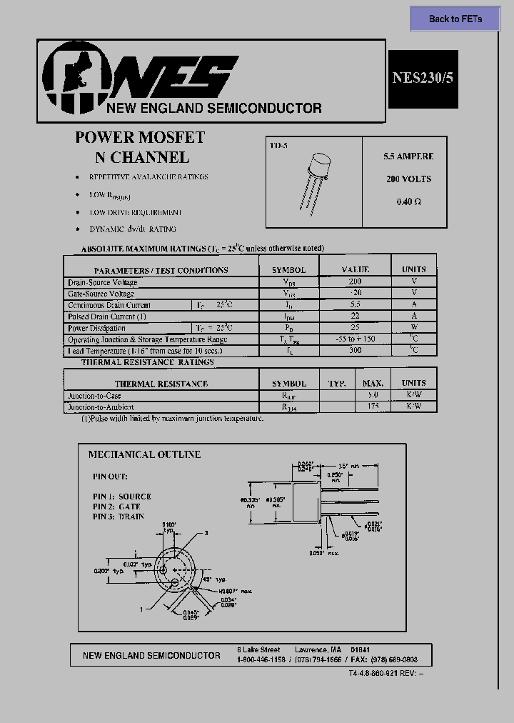 NES2305_8003306.PDF Datasheet