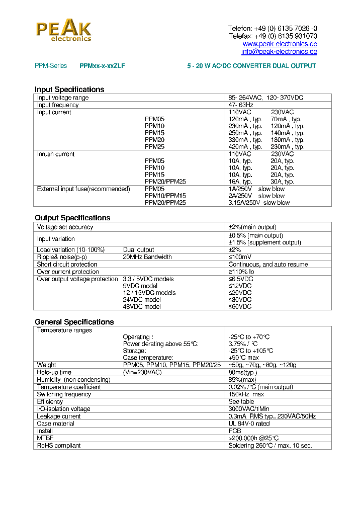 PPM10-B-15ZLF_8036405.PDF Datasheet