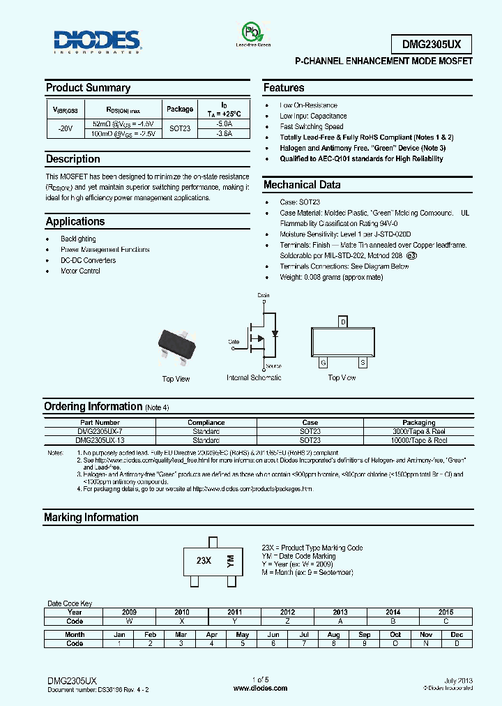 DMG2305UX_8109198.PDF Datasheet