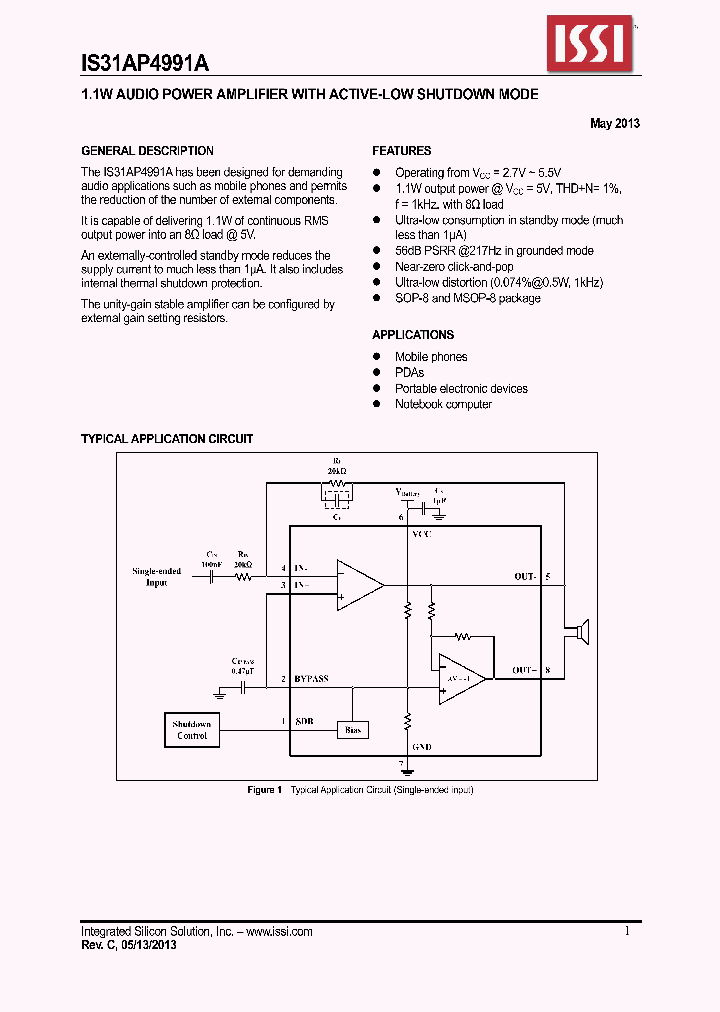 IS31AP4991A-GRLS2-TR_8200428.PDF Datasheet