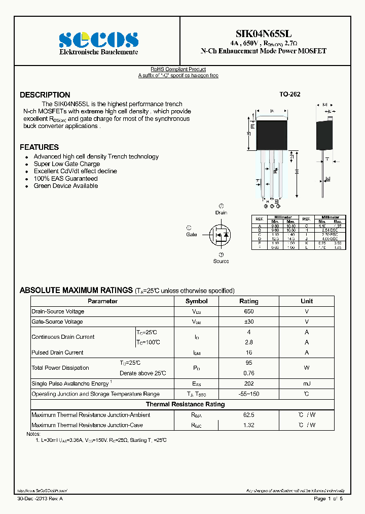 SIK04N65SL_8225884.PDF Datasheet